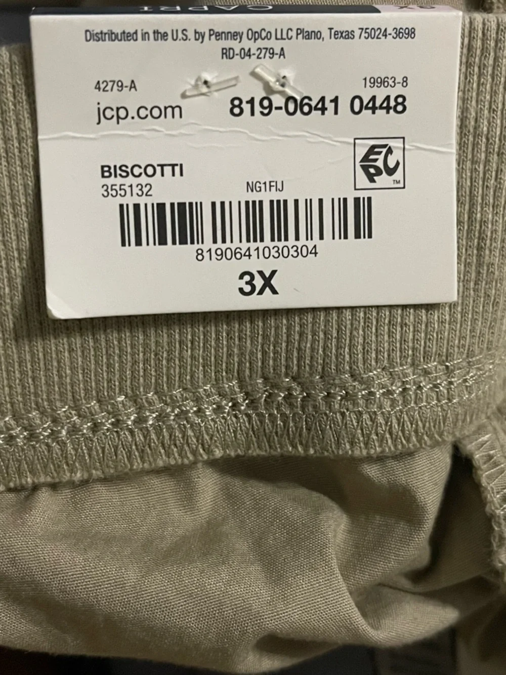 ST. JOHN’S BAY MID RISE CARGO CAPRI PANTS WOMENS BISCOTTI BEIGE COLOR SIZE 3X